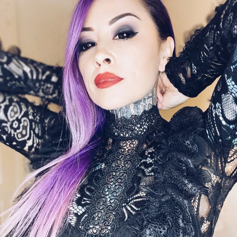 Cybil Souza in black lace